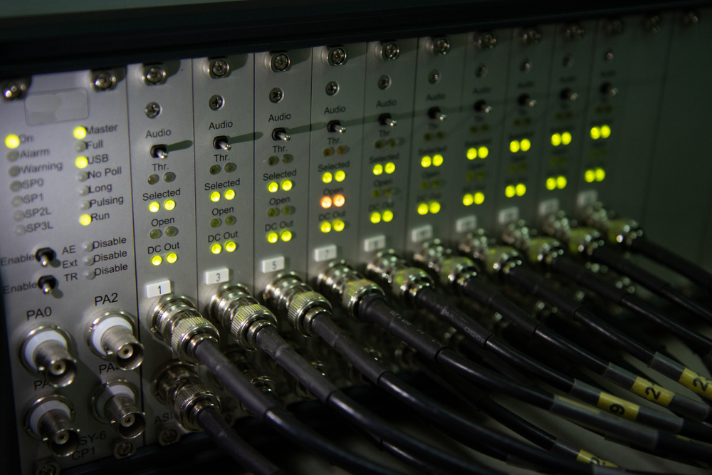 Slight,Blurry,Of,Modern,Testing,Instrument,Panel,,Acoustic,Emission,Testing,